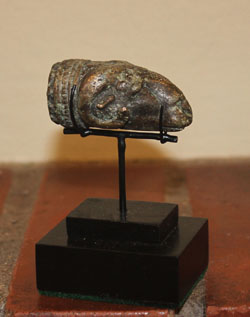 Ram's-headed Patera handle terminal, ca. 1st-3rd Cent. A.D.